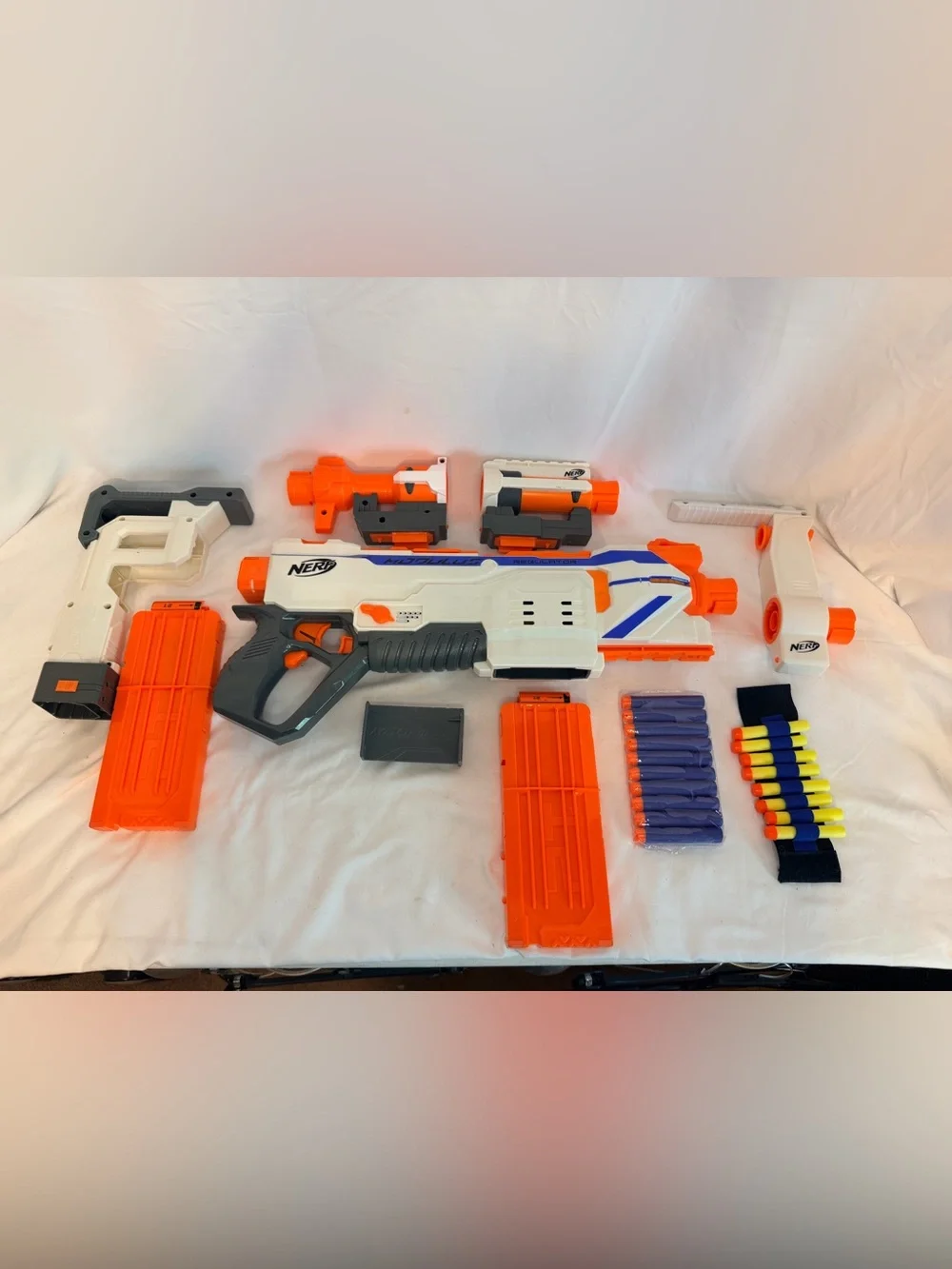 NERF N-Strike Modulus Regulator Blaster w/ Scope, Attachments, Mags-